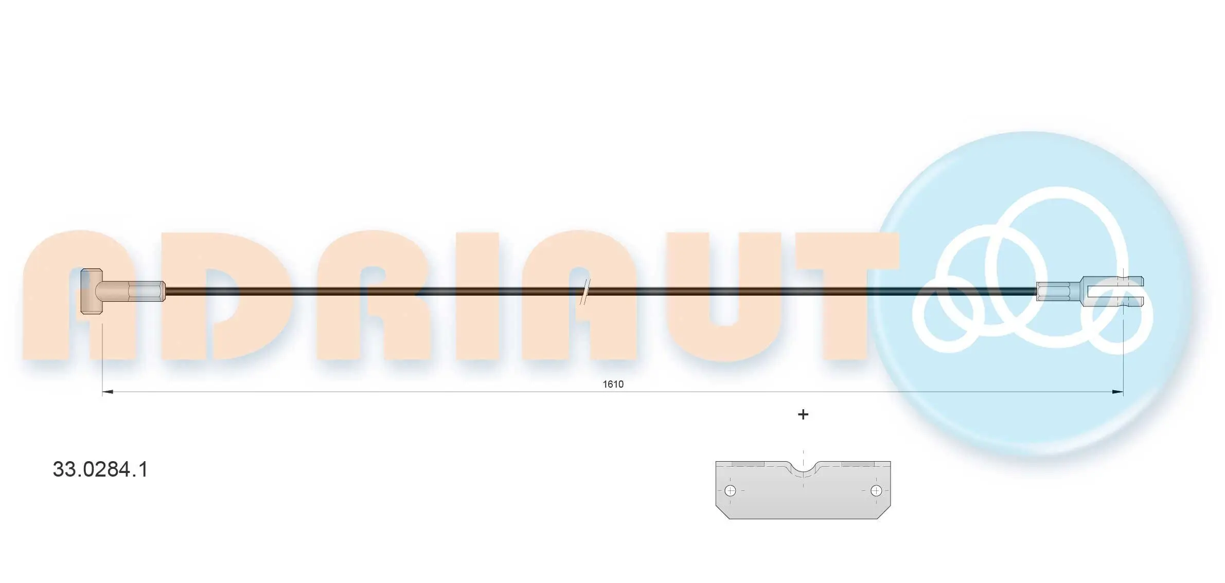 Seilzug, Feststellbremse Mitte ADRIAUTO 33.0284.1