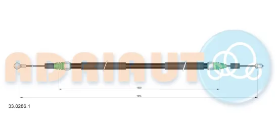 Seilzug, Feststellbremse hinten rechts ADRIAUTO 33.0286.1 Bild Seilzug, Feststellbremse hinten rechts ADRIAUTO 33.0286.1