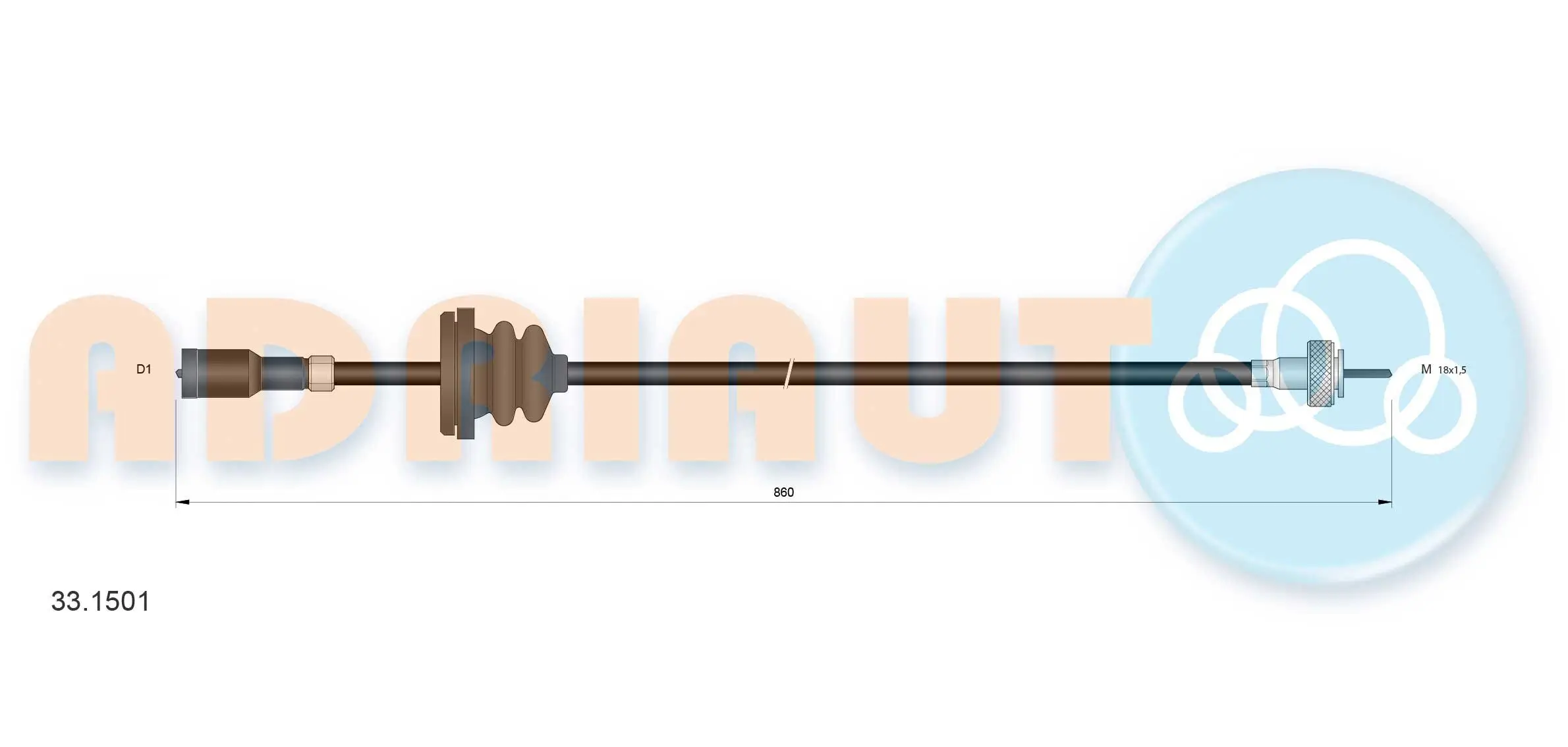 Tachowelle ADRIAUTO 33.1501