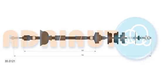 Seilzug, Kupplungsbetätigung ADRIAUTO 35.0121 Bild Seilzug, Kupplungsbetätigung ADRIAUTO 35.0121