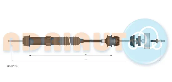 Seilzug, Kupplungsbetätigung ADRIAUTO 35.0159 Bild Seilzug, Kupplungsbetätigung ADRIAUTO 35.0159