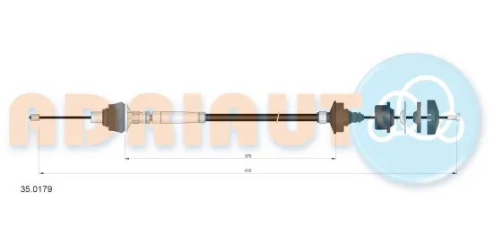 Seilzug, Kupplungsbetätigung ADRIAUTO 35.0179 Bild Seilzug, Kupplungsbetätigung ADRIAUTO 35.0179