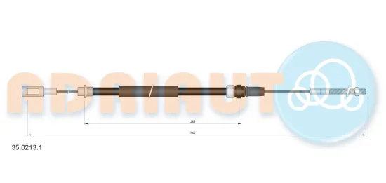 Seilzug, Feststellbremse hinten links ADRIAUTO 35.0213.1 Bild Seilzug, Feststellbremse hinten links ADRIAUTO 35.0213.1