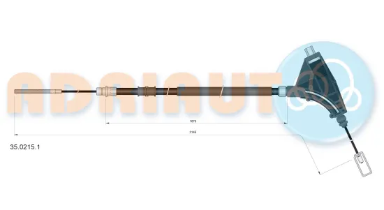 Seilzug, Feststellbremse vorne ADRIAUTO 35.0215.1 Bild Seilzug, Feststellbremse vorne ADRIAUTO 35.0215.1