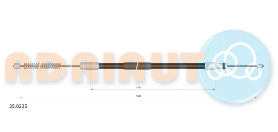 Seilzug, Feststellbremse hinten links ADRIAUTO 35.0235 Bild Seilzug, Feststellbremse hinten links ADRIAUTO 35.0235