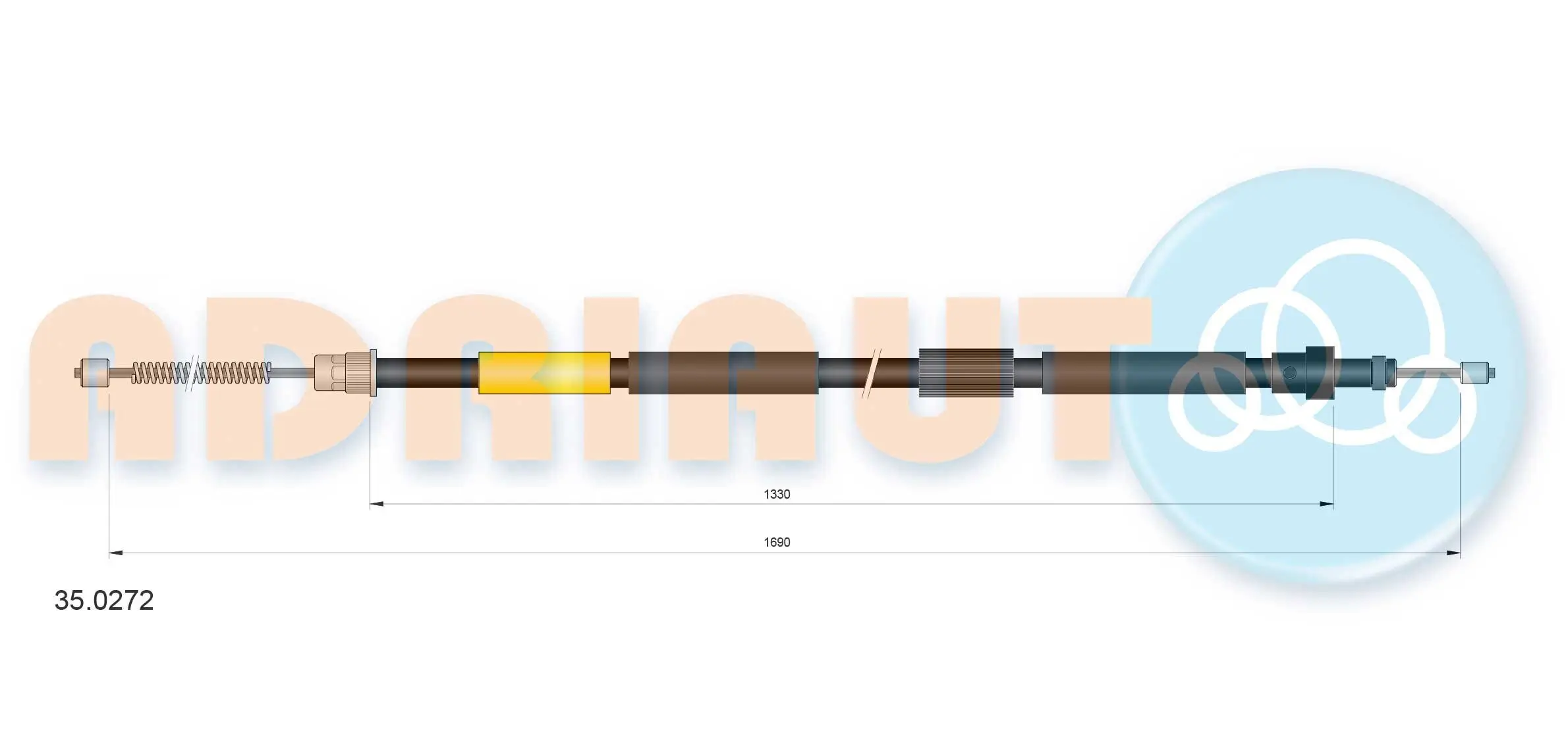 Seilzug, Feststellbremse hinten links ADRIAUTO 35.0272