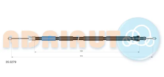 Seilzug, Feststellbremse hinten rechts ADRIAUTO 35.0279 Bild Seilzug, Feststellbremse hinten rechts ADRIAUTO 35.0279