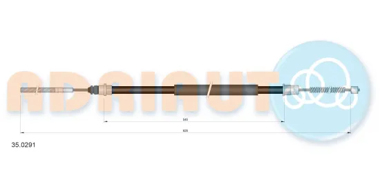 Seilzug, Feststellbremse hinten links ADRIAUTO 35.0291 Bild Seilzug, Feststellbremse hinten links ADRIAUTO 35.0291