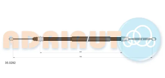 Seilzug, Feststellbremse hinten rechts ADRIAUTO 35.0292 Bild Seilzug, Feststellbremse hinten rechts ADRIAUTO 35.0292