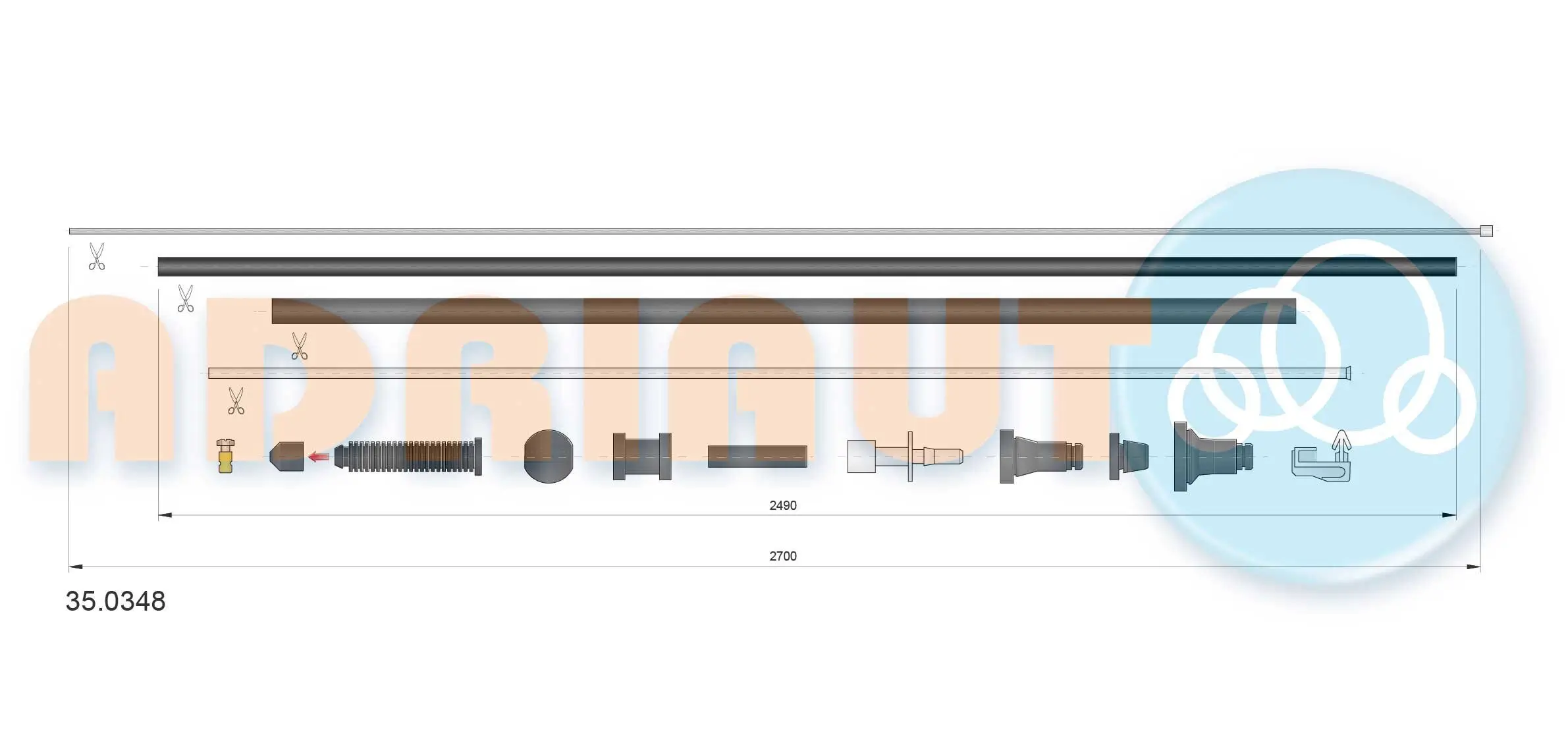Gaszug ADRIAUTO 35.0348