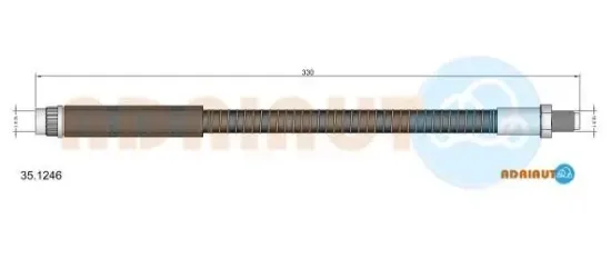 Bremsschlauch Vorderachse links Vorderachse rechts ADRIAUTO 35.1246 Bild Bremsschlauch Vorderachse links Vorderachse rechts ADRIAUTO 35.1246