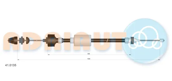 Seilzug, Kupplungsbetätigung ADRIAUTO 41.0135 Bild Seilzug, Kupplungsbetätigung ADRIAUTO 41.0135