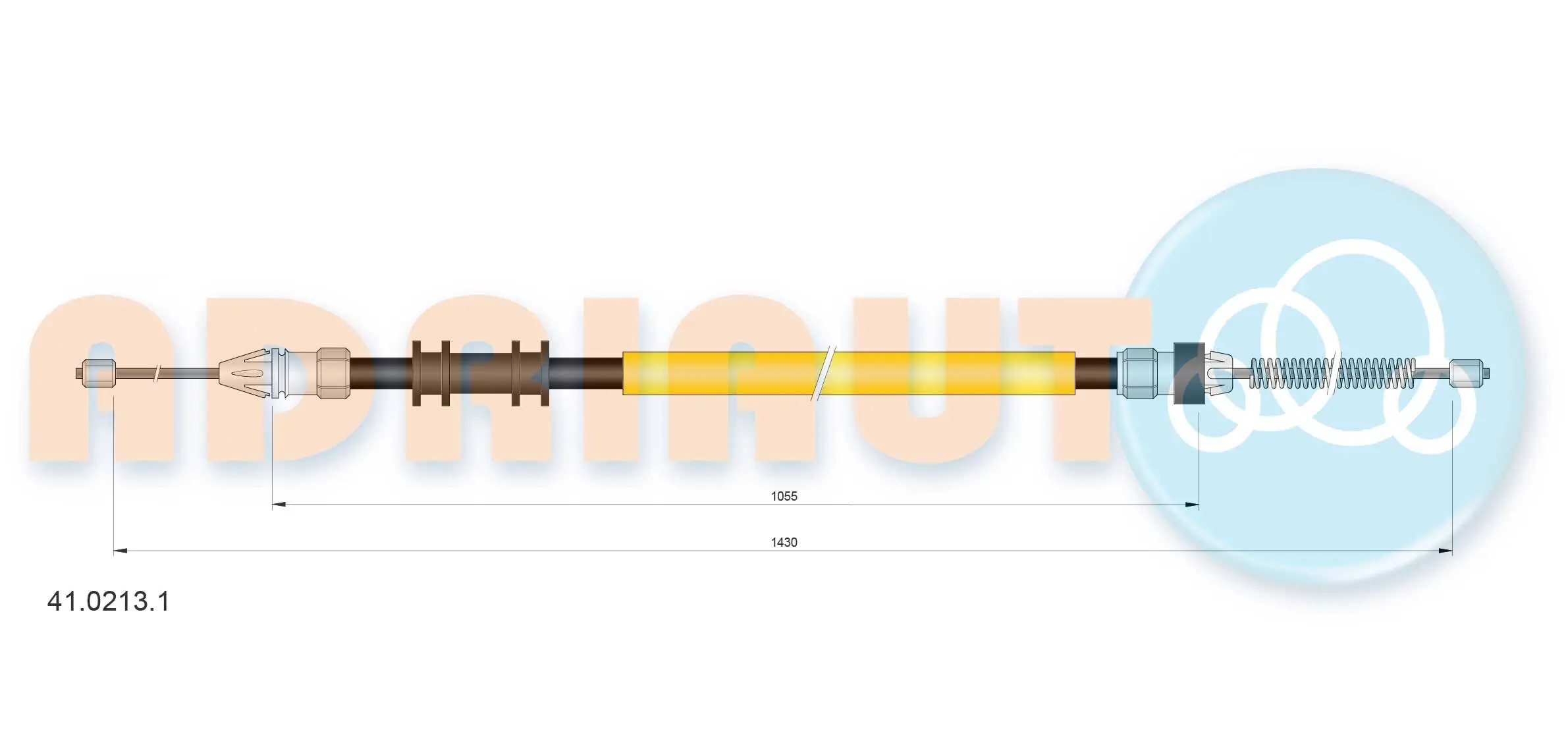 Seilzug, Feststellbremse hinten links ADRIAUTO 41.0213.1