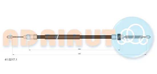Seilzug, Feststellbremse hinten links ADRIAUTO 41.0217.1 Bild Seilzug, Feststellbremse hinten links ADRIAUTO 41.0217.1