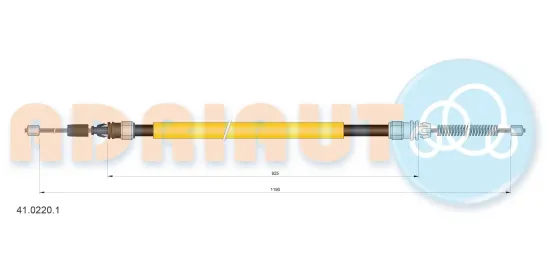 Seilzug, Feststellbremse hinten links hinten rechts ADRIAUTO 41.0220.1 Bild Seilzug, Feststellbremse hinten links hinten rechts ADRIAUTO 41.0220.1