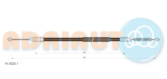 Seilzug, Feststellbremse hinten links hinten rechts ADRIAUTO 41.0222.1 Bild Seilzug, Feststellbremse hinten links hinten rechts ADRIAUTO 41.0222.1
