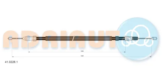 Seilzug, Feststellbremse hinten links ADRIAUTO 41.0228.1 Bild Seilzug, Feststellbremse hinten links ADRIAUTO 41.0228.1
