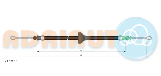 Seilzug, Feststellbremse vorne ADRIAUTO 41.0235.1 Bild Seilzug, Feststellbremse vorne ADRIAUTO 41.0235.1