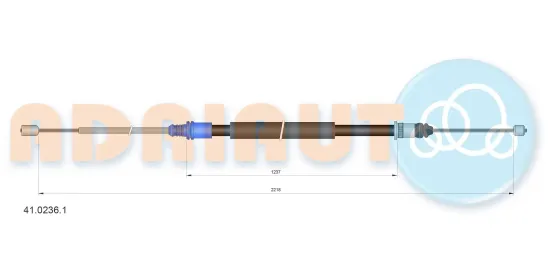 Seilzug, Feststellbremse hinten links hinten rechts ADRIAUTO 41.0236.1 Bild Seilzug, Feststellbremse hinten links hinten rechts ADRIAUTO 41.0236.1