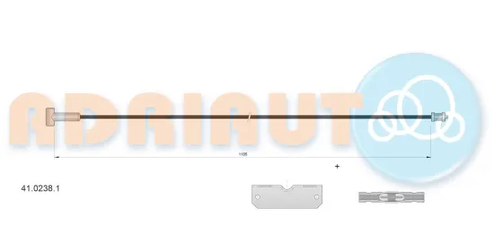 Seilzug, Feststellbremse Mitte ADRIAUTO 41.0238.1 Bild Seilzug, Feststellbremse Mitte ADRIAUTO 41.0238.1