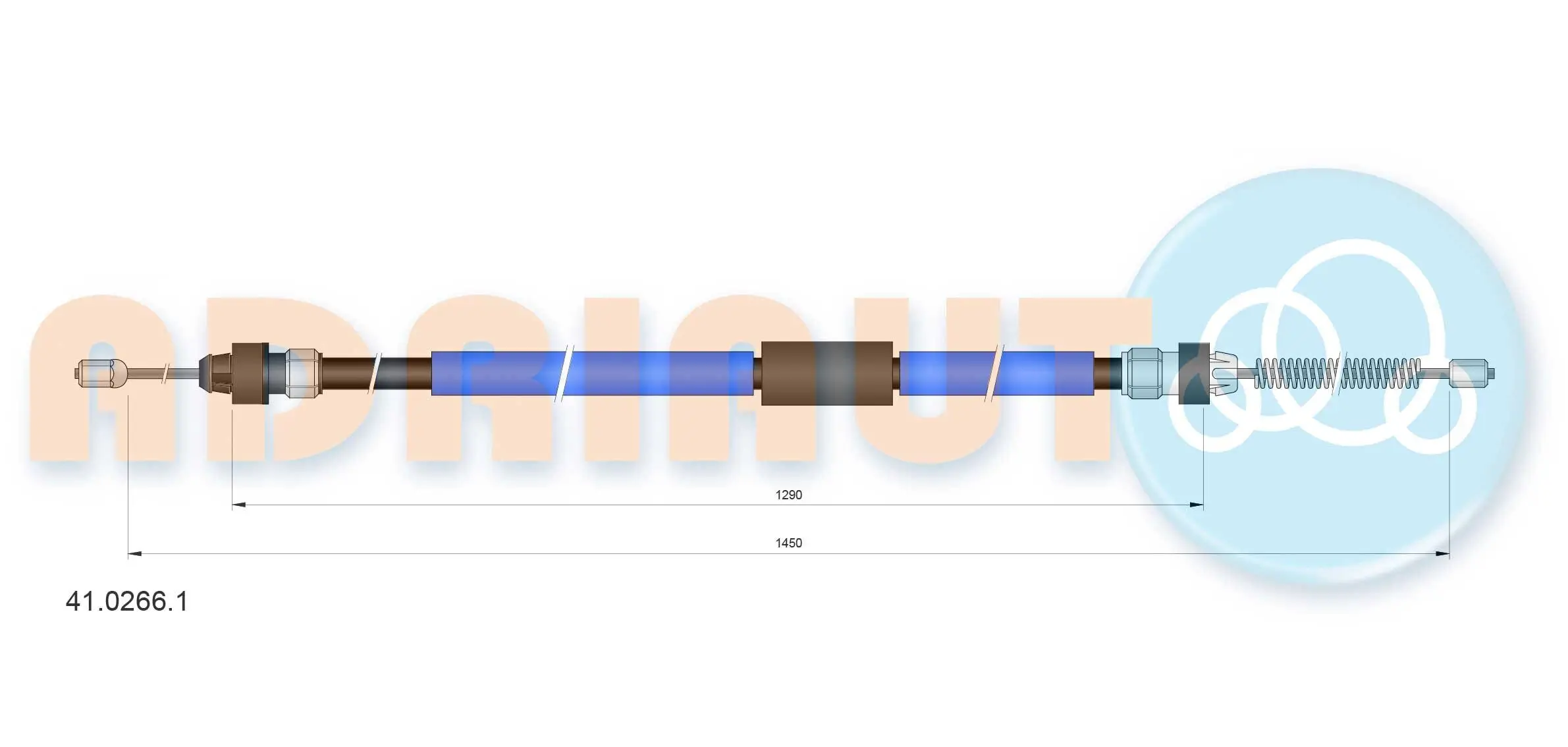Seilzug, Feststellbremse hinten links ADRIAUTO 41.0266.1