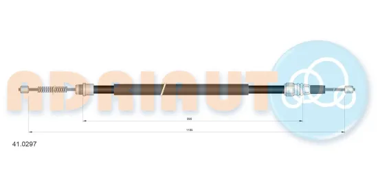 Seilzug, Feststellbremse hinten links hinten rechts ADRIAUTO 41.0297 Bild Seilzug, Feststellbremse hinten links hinten rechts ADRIAUTO 41.0297