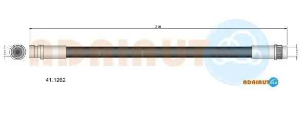 Bremsschlauch Hinterachse links Hinterachse rechts innen ADRIAUTO 41.1262