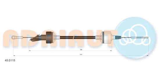 Seilzug, Kupplungsbetätigung ADRIAUTO 45.0115 Bild Seilzug, Kupplungsbetätigung ADRIAUTO 45.0115