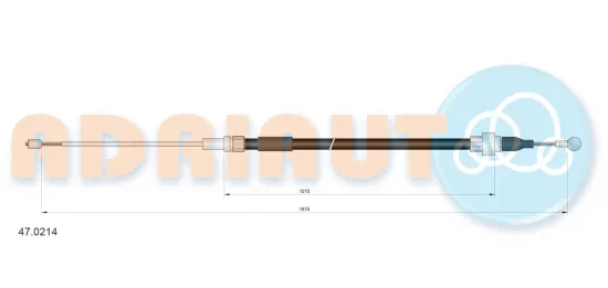 Seilzug, Feststellbremse hinten links hinten rechts ADRIAUTO 47.0214 Bild Seilzug, Feststellbremse hinten links hinten rechts ADRIAUTO 47.0214