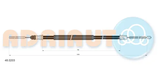 Seilzug, Feststellbremse hinten links ADRIAUTO 48.0203 Bild Seilzug, Feststellbremse hinten links ADRIAUTO 48.0203