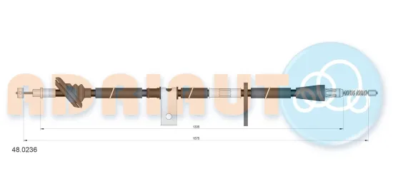 Seilzug, Feststellbremse hinten rechts ADRIAUTO 48.0236 Bild Seilzug, Feststellbremse hinten rechts ADRIAUTO 48.0236