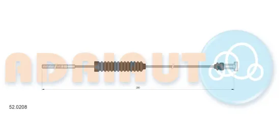 Seilzug, Feststellbremse vorne ADRIAUTO 52.0208 Bild Seilzug, Feststellbremse vorne ADRIAUTO 52.0208