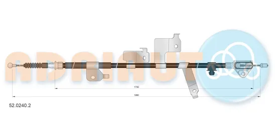 Seilzug, Feststellbremse hinten links ADRIAUTO 52.0240.2 Bild Seilzug, Feststellbremse hinten links ADRIAUTO 52.0240.2