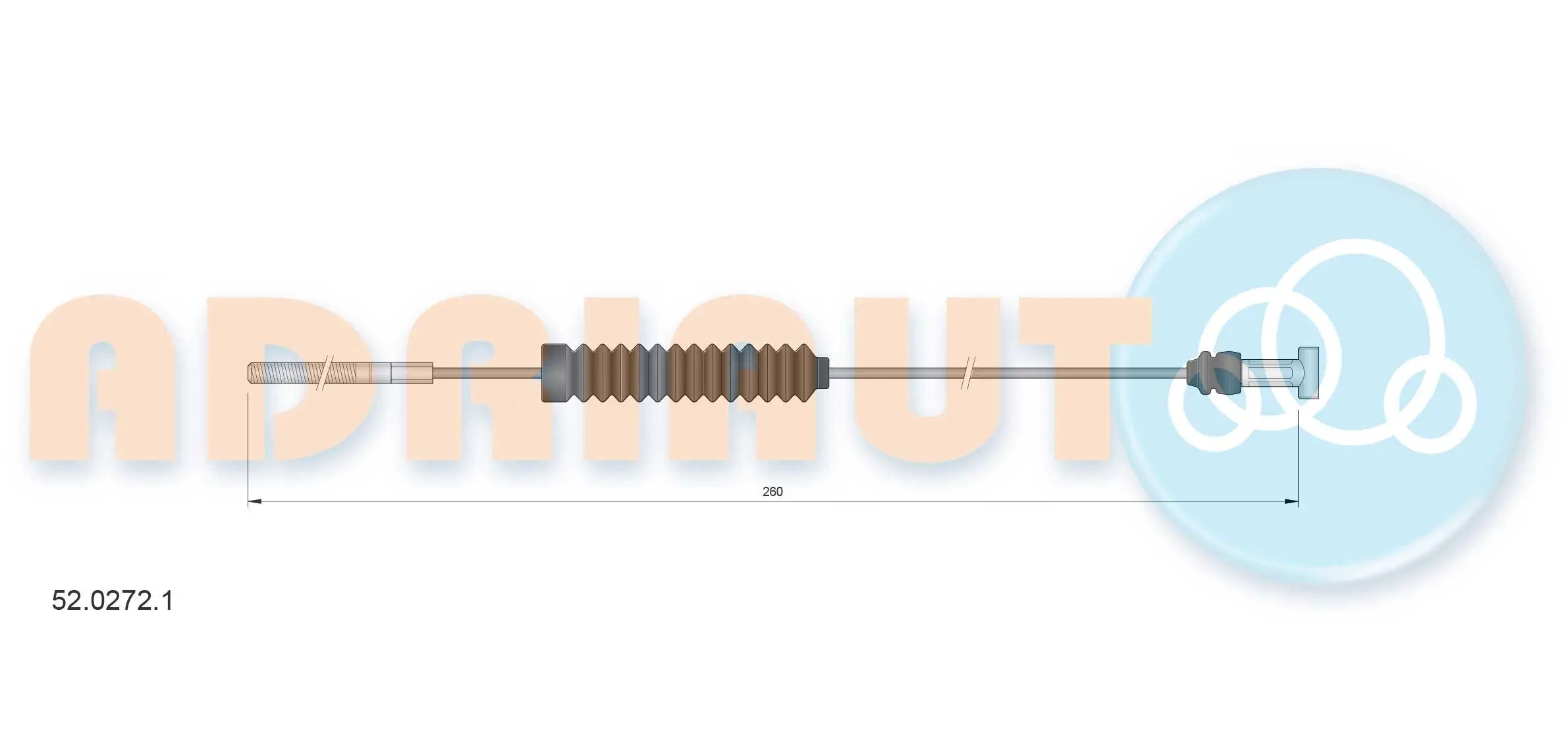 Seilzug, Feststellbremse vorne ADRIAUTO 52.0272.1