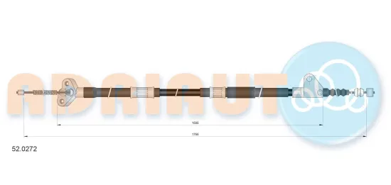 Seilzug, Feststellbremse hinten rechts ADRIAUTO 52.0272 Bild Seilzug, Feststellbremse hinten rechts ADRIAUTO 52.0272