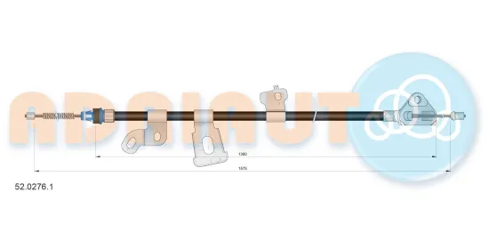 Seilzug, Feststellbremse hinten links ADRIAUTO 52.0276.1 Bild Seilzug, Feststellbremse hinten links ADRIAUTO 52.0276.1