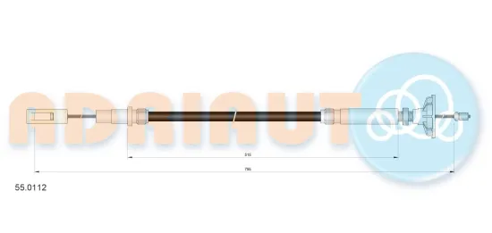 Seilzug, Kupplungsbetätigung ADRIAUTO 55.0112 Bild Seilzug, Kupplungsbetätigung ADRIAUTO 55.0112