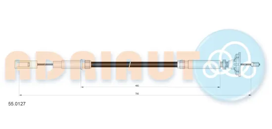 Seilzug, Kupplungsbetätigung ADRIAUTO 55.0127 Bild Seilzug, Kupplungsbetätigung ADRIAUTO 55.0127