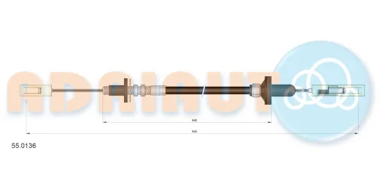 Seilzug, Kupplungsbetätigung ADRIAUTO 55.0136 Bild Seilzug, Kupplungsbetätigung ADRIAUTO 55.0136