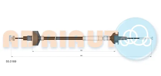 Seilzug, Kupplungsbetätigung ADRIAUTO 55.0169 Bild Seilzug, Kupplungsbetätigung ADRIAUTO 55.0169