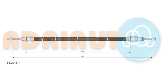 Seilzug, Feststellbremse ADRIAUTO 55.0215.1 Bild Seilzug, Feststellbremse ADRIAUTO 55.0215.1