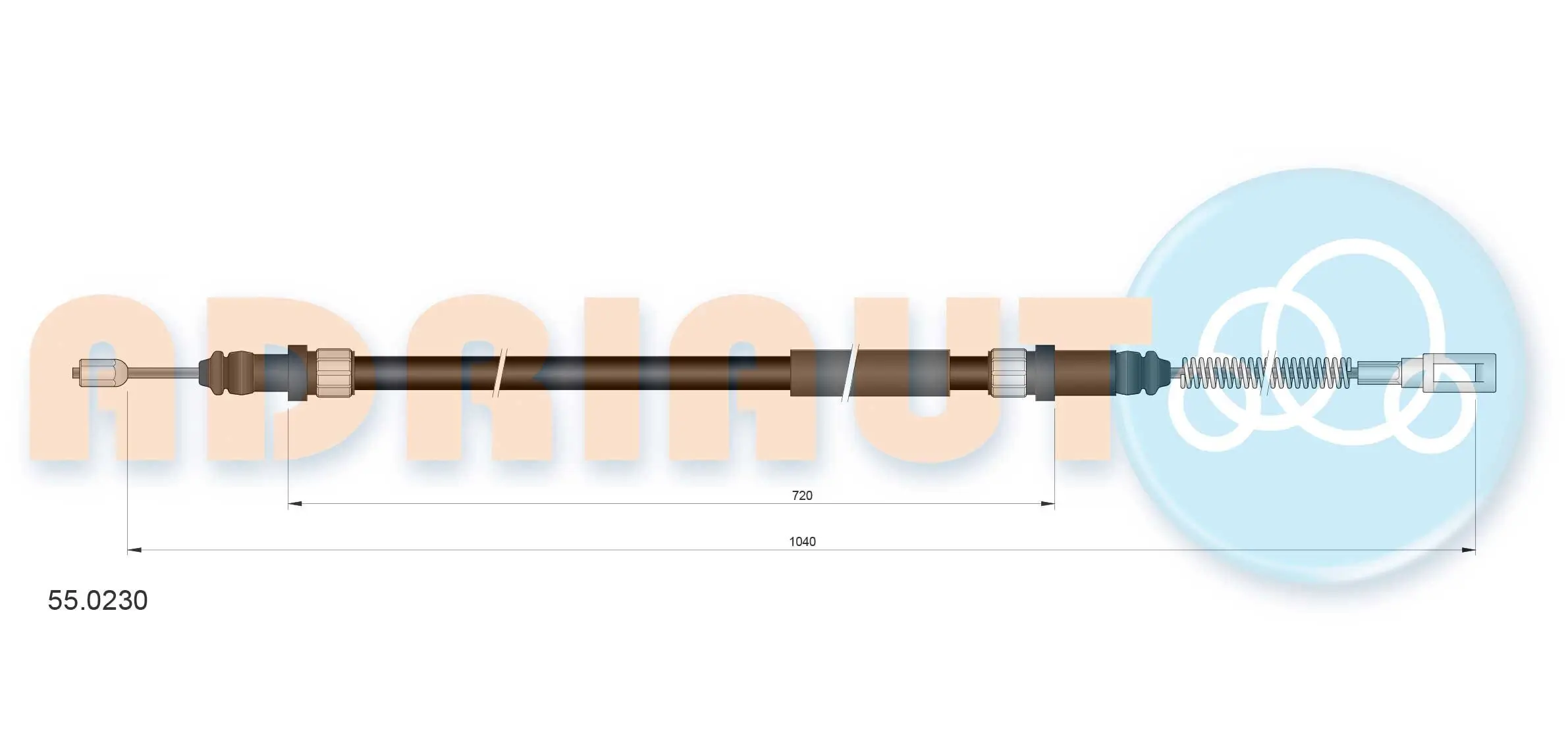 Seilzug, Feststellbremse hinten links ADRIAUTO 55.0230