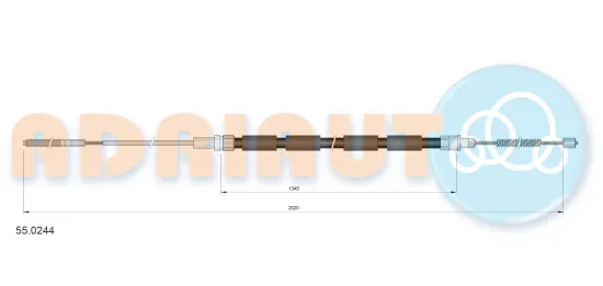 Seilzug, Feststellbremse hinten links hinten rechts ADRIAUTO 55.0244 Bild Seilzug, Feststellbremse hinten links hinten rechts ADRIAUTO 55.0244