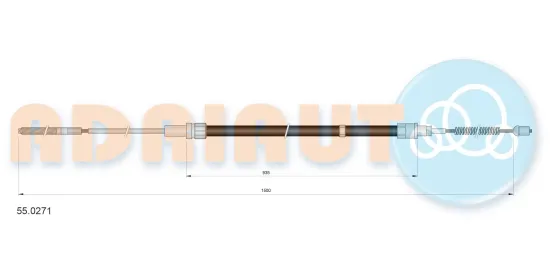 Seilzug, Feststellbremse hinten links hinten rechts ADRIAUTO 55.0271 Bild Seilzug, Feststellbremse hinten links hinten rechts ADRIAUTO 55.0271