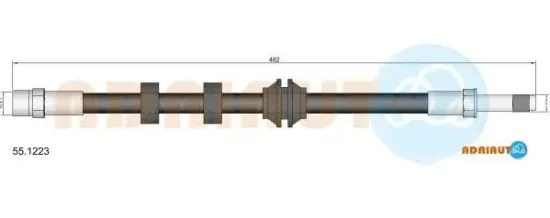 Bremsschlauch Vorderachse links Vorderachse rechts ADRIAUTO 55.1223 Bild Bremsschlauch Vorderachse links Vorderachse rechts ADRIAUTO 55.1223