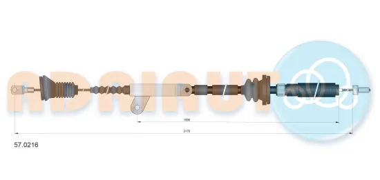 Seilzug, Feststellbremse vorne hinten links ADRIAUTO 57.0216 Bild Seilzug, Feststellbremse vorne hinten links ADRIAUTO 57.0216