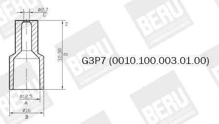 Schutzkappe, Zündverteilerstecker BERU by DRiV G3P7 Bild Schutzkappe, Zündverteilerstecker BERU by DRiV G3P7