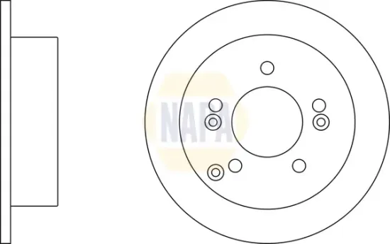 Bremsscheibe Hinterachse NAPA NBD5478 Bild Bremsscheibe Hinterachse NAPA NBD5478