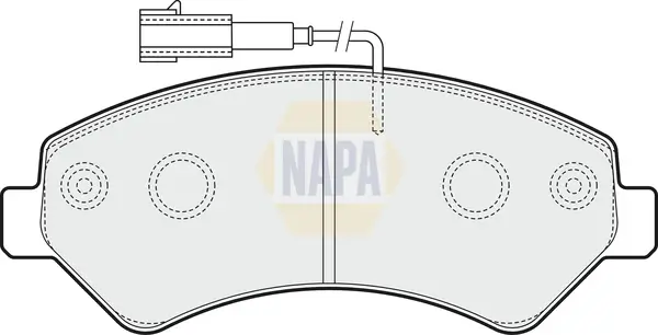Bremsbelagsatz, Scheibenbremse Vorderachse NAPA NBP1028