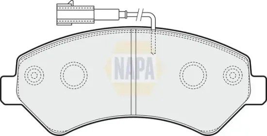 Bremsbelagsatz, Scheibenbremse Vorderachse NAPA NBP1028 Bild Bremsbelagsatz, Scheibenbremse Vorderachse NAPA NBP1028